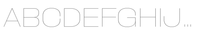 Macrosoma Grotesque Normal Hairline Font UPPERCASE