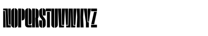 Macrosoma Grotesque Stencil Compressed Extrabold Font UPPERCASE