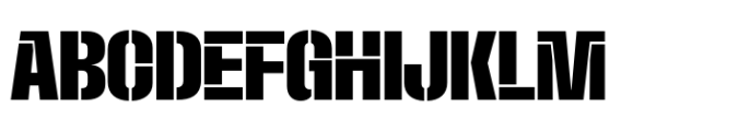 Macrosoma Grotesque Stencil Condensed Bold Font UPPERCASE