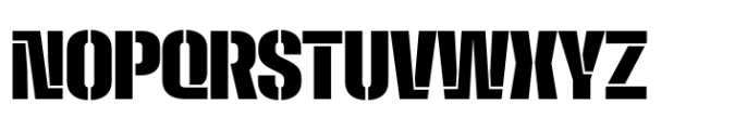 Macrosoma Grotesque Stencil Condensed Bold Font UPPERCASE