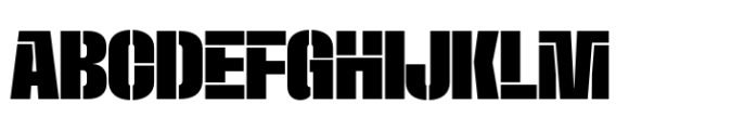 Macrosoma Grotesque Stencil Condensed Extrabold Font UPPERCASE