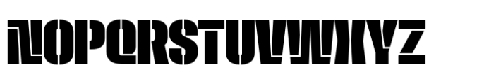Macrosoma Grotesque Stencil Condensed Extrabold Font UPPERCASE