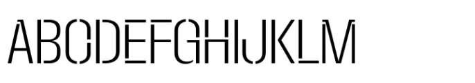 Macrosoma Grotesque Stencil Condensed Extralight Font UPPERCASE