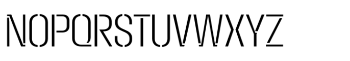 Macrosoma Grotesque Stencil Condensed Extralight Font UPPERCASE