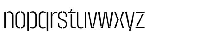 Macrosoma Grotesque Stencil Condensed Extralight Font LOWERCASE