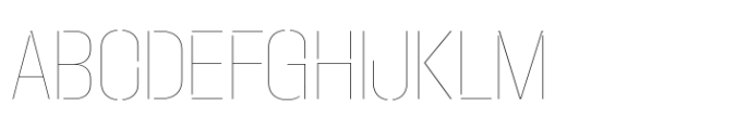 Macrosoma Grotesque Stencil Condensed Hairline Font UPPERCASE