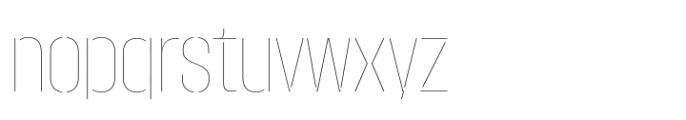 Macrosoma Grotesque Stencil Condensed Hairline Font LOWERCASE