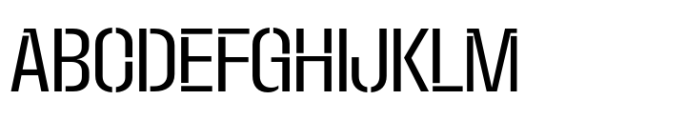 Macrosoma Grotesque Stencil Condensed Light Font UPPERCASE