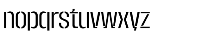 Macrosoma Grotesque Stencil Condensed Light Font LOWERCASE