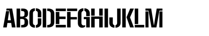 Macrosoma Grotesque Stencil Condensed Medium Font UPPERCASE