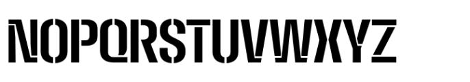 Macrosoma Grotesque Stencil Condensed Medium Font UPPERCASE