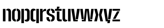 Macrosoma Grotesque Stencil Condensed Medium Font LOWERCASE