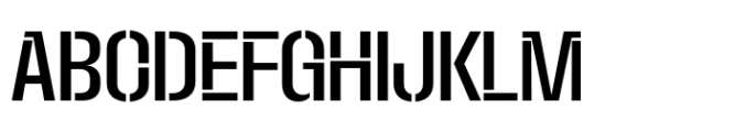 Macrosoma Grotesque Stencil Condensed Regular Font UPPERCASE