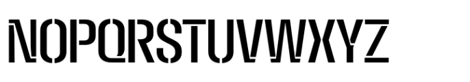 Macrosoma Grotesque Stencil Condensed Regular Font UPPERCASE