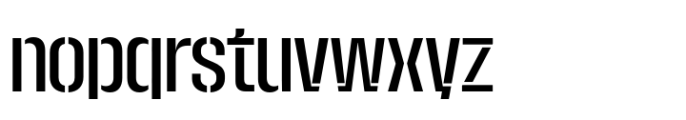 Macrosoma Grotesque Stencil Condensed Regular Font LOWERCASE
