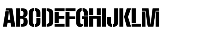 Macrosoma Grotesque Stencil Condensed Semibold Font UPPERCASE