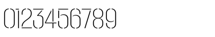 Macrosoma Grotesque Stencil Condensed Thin Font OTHER CHARS