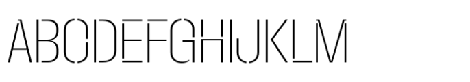 Macrosoma Grotesque Stencil Condensed Thin Font UPPERCASE