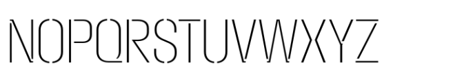 Macrosoma Grotesque Stencil Condensed Thin Font UPPERCASE