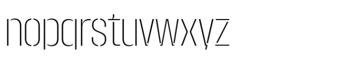 Macrosoma Grotesque Stencil Condensed Thin Font LOWERCASE