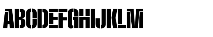 Macrosoma Grotesque Stencil Extra Condensed Bold Font UPPERCASE