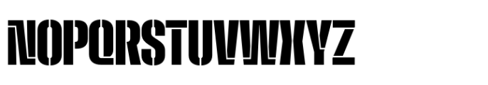 Macrosoma Grotesque Stencil Extra Condensed Bold Font UPPERCASE