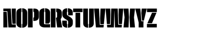 Macrosoma Grotesque Stencil Extra Condensed Extrabold Font UPPERCASE