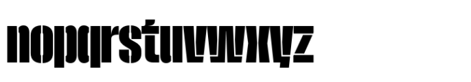 Macrosoma Grotesque Stencil Extra Condensed Extrabold Font LOWERCASE