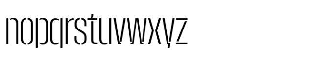 Macrosoma Grotesque Stencil Extra Condensed Extralight Font LOWERCASE