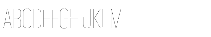 Macrosoma Grotesque Stencil Extra Condensed Hairline Font UPPERCASE