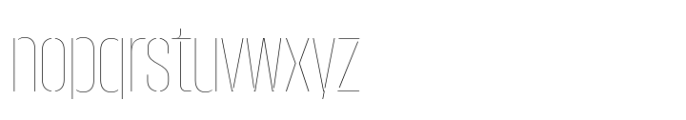 Macrosoma Grotesque Stencil Extra Condensed Hairline Font LOWERCASE