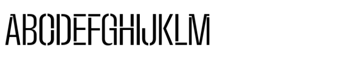 Macrosoma Grotesque Stencil Extra Condensed Light Font UPPERCASE