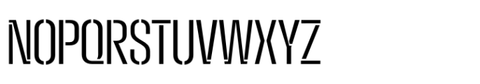 Macrosoma Grotesque Stencil Extra Condensed Light Font UPPERCASE