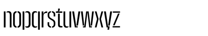 Macrosoma Grotesque Stencil Extra Condensed Light Font LOWERCASE
