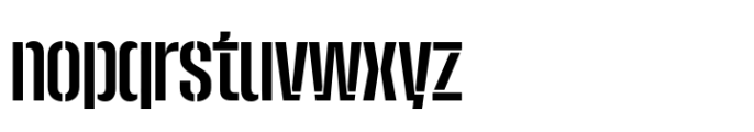 Macrosoma Grotesque Stencil Extra Condensed Medium Font LOWERCASE