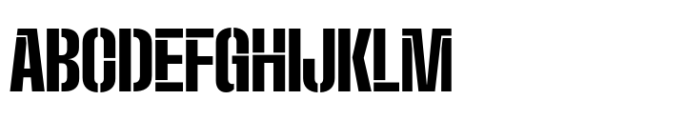Macrosoma Grotesque Stencil Extra Condensed Semibold Font UPPERCASE