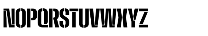Macrosoma Grotesque Stencil Extra Condensed Semibold Font UPPERCASE