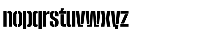 Macrosoma Grotesque Stencil Extra Condensed Semibold Font LOWERCASE