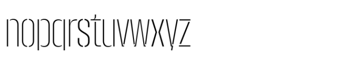 Macrosoma Grotesque Stencil Extra Condensed Thin Font LOWERCASE