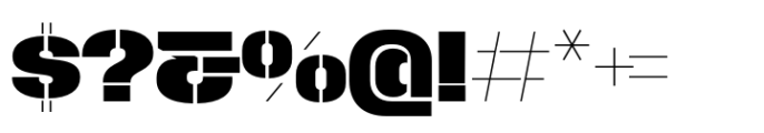 Macrosoma Grotesque Stencil Loose Bold Font OTHER CHARS