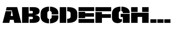 Macrosoma Grotesque Stencil Loose Bold Font UPPERCASE