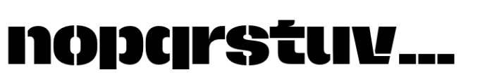 Macrosoma Grotesque Stencil Loose Bold Font LOWERCASE