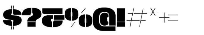 Macrosoma Grotesque Stencil Loose Extrabold Font OTHER CHARS