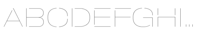 Macrosoma Grotesque Stencil Loose Hairline Font UPPERCASE