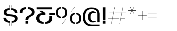 Macrosoma Grotesque Stencil Loose Light Font OTHER CHARS