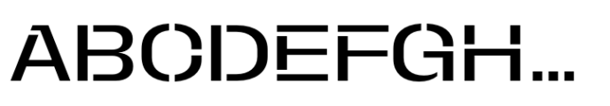 Macrosoma Grotesque Stencil Loose Light Font UPPERCASE