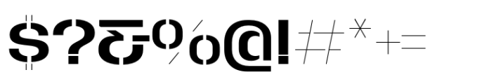 Macrosoma Grotesque Stencil Loose Regular Font OTHER CHARS