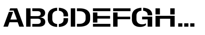 Macrosoma Grotesque Stencil Loose Regular Font UPPERCASE