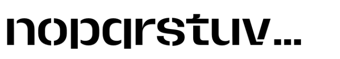 Macrosoma Grotesque Stencil Loose Regular Font LOWERCASE