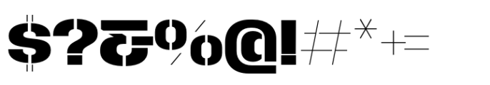 Macrosoma Grotesque Stencil Loose Semibold Font OTHER CHARS